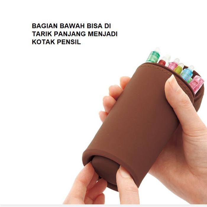 

Tempat Pensil / Kotak Pensil Silicone Dua Fungsi Pen Holder Vs Smiggle 077