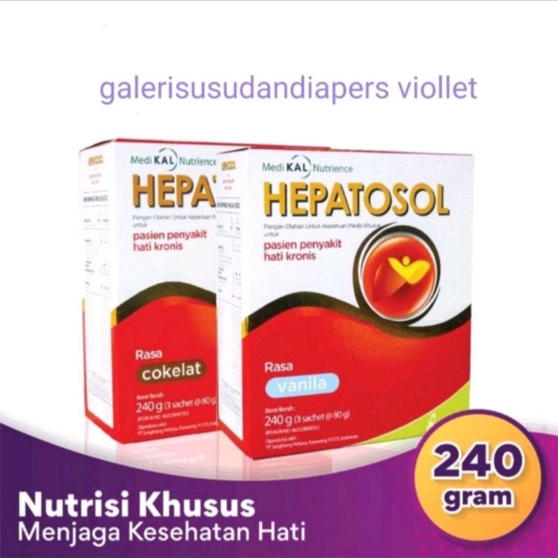 

Hepatosol Vanila/Coklat 240 gr