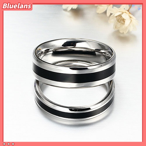 Cincin Bahan Titanium Stainless Steel Warna Hitam Untuk Pria Dan Wanita