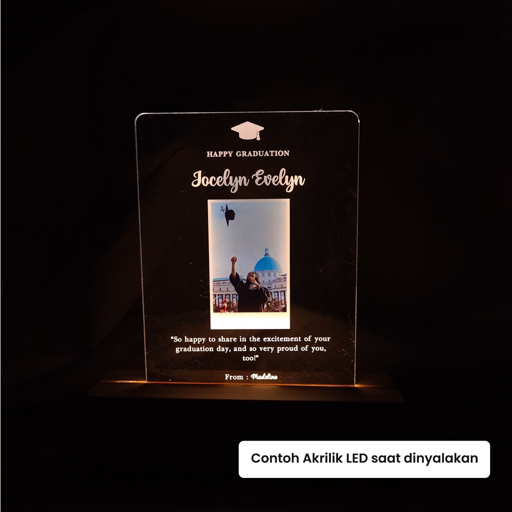 Akrilik Custom Hadiah Kado Wisuda Wedding Pernikahan Ulang Tahun Ultah Pacar Acrylic Custom Wisuda untuk Cowok Cewek Pria Wanita - Sketch It Project