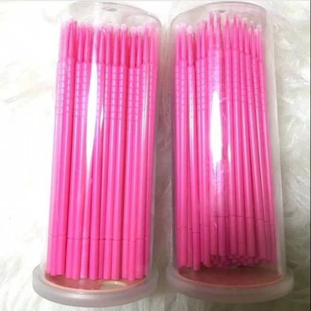 MICROBRUSH TABUNG SPATULA EYELASH EXTENSION  ISI 100pc