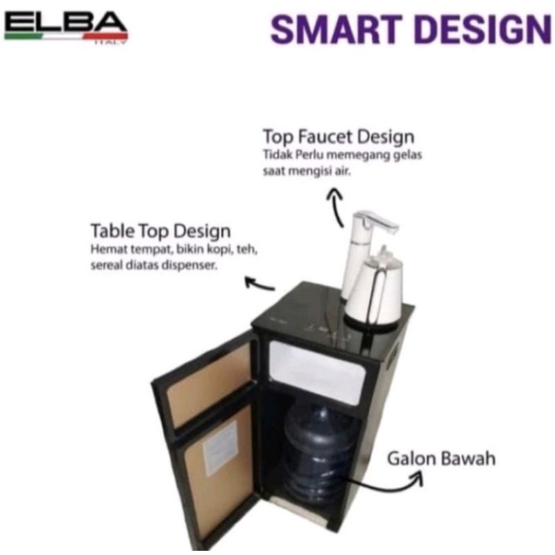 DISPENSER GALON BAWAH ELBA ED09TB Dispenser Galon Bawah ED 09TB