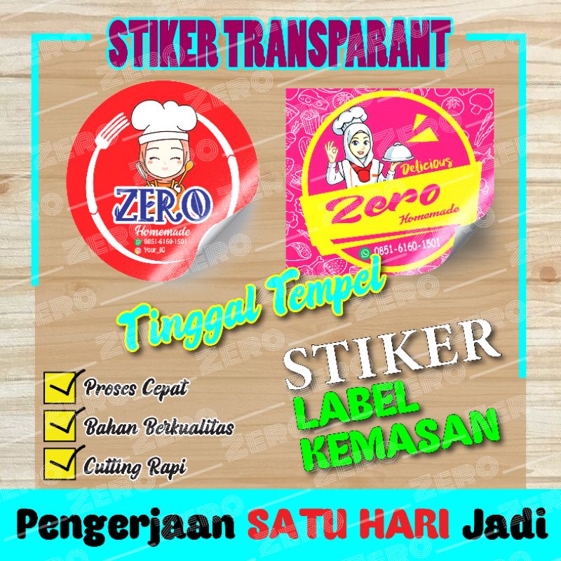 

CETAK STIKER LABEL TRANSPARANT / STICKER LABEL KEMASAN / STIKER CUTTING TRANSPARANT MURAH