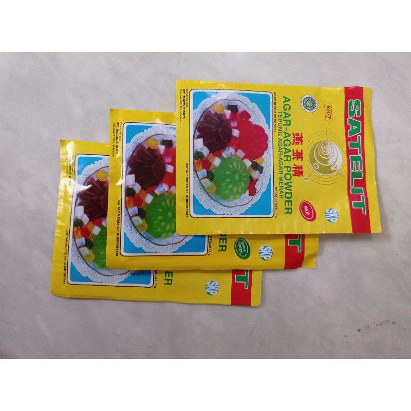 Agar Agar Satelit 7gr Ecer Bening Merah Hijau