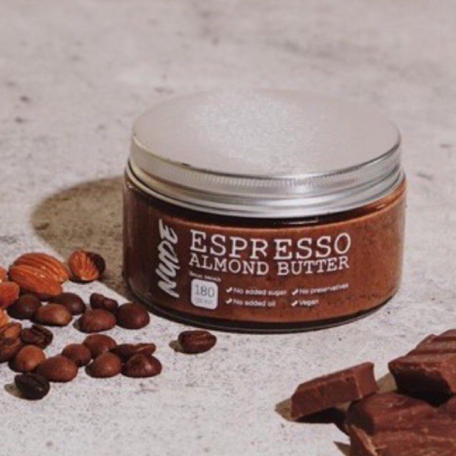 

NUDE Espresso Almond Butter 180g - Healthy Spread/Keto/Diet/No Added Sugar/Gluten Free