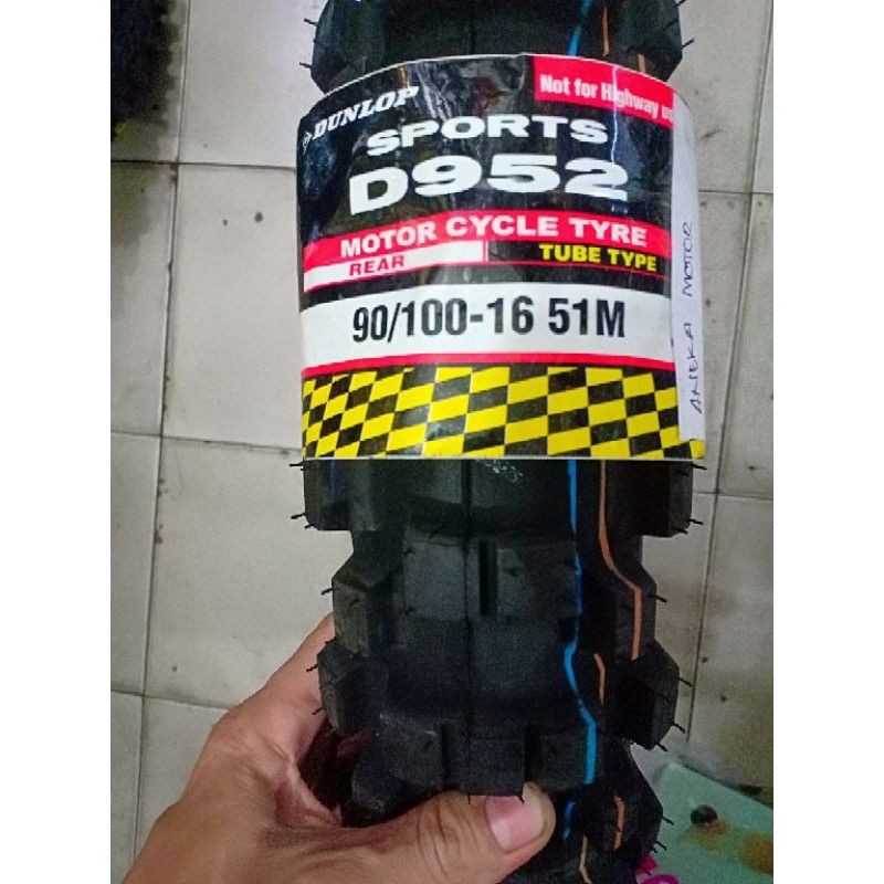 ban dunlop D952 ring 16 ukuran 90/100-16 ban motor cross/trail