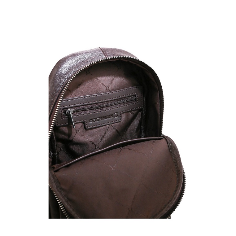 TAS SELEMPANG DADA KULIT PRIA OBERMAIN LEATHER CHEST BAG ORIGINAL COKLAT OM054