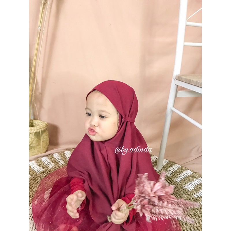 Bergo Anak Maryam Kids Tali non pet diamond Hijab instant Balita Jilbab anak