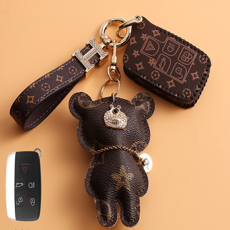 Case Kunci Mobil Bahan Kulit Asli Untuk Land Rover Evoque Freelander 2 Jaguar XE XJL XF C-X16
