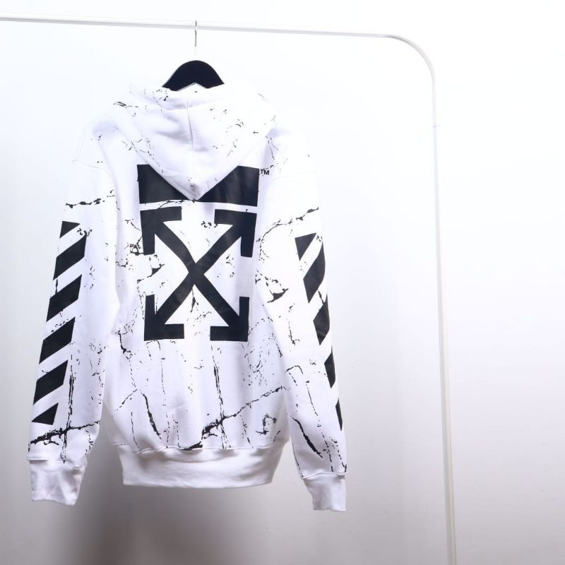 JAKET SWEATER HOODIE OW MARBLE SIMPLE HOOD QUALITY