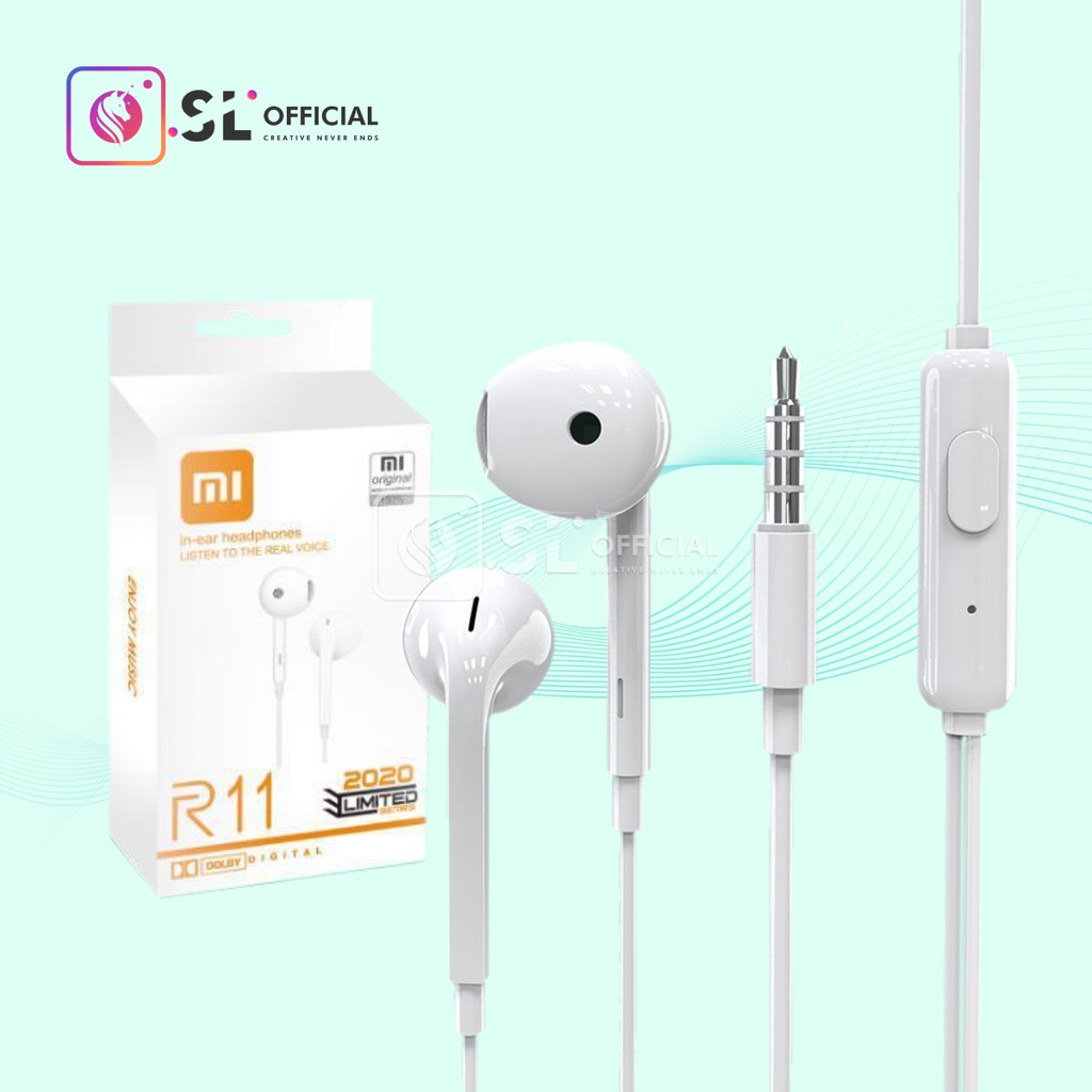 Headset Oppo R9 R11 Support All Tipe Hp / Headset Branded