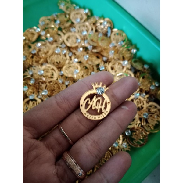 label hijab ring with diamond permata akrilik label hijab