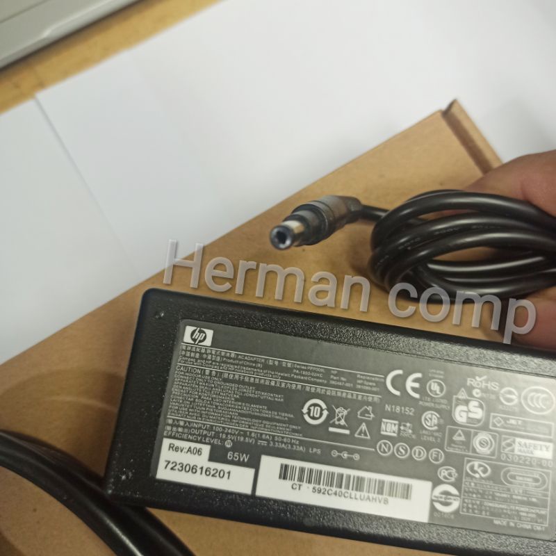 Adaptor Charger HP COMPAQ SleekBook 19.5V 3.33A 65W DC 4.8 X 1.7mm