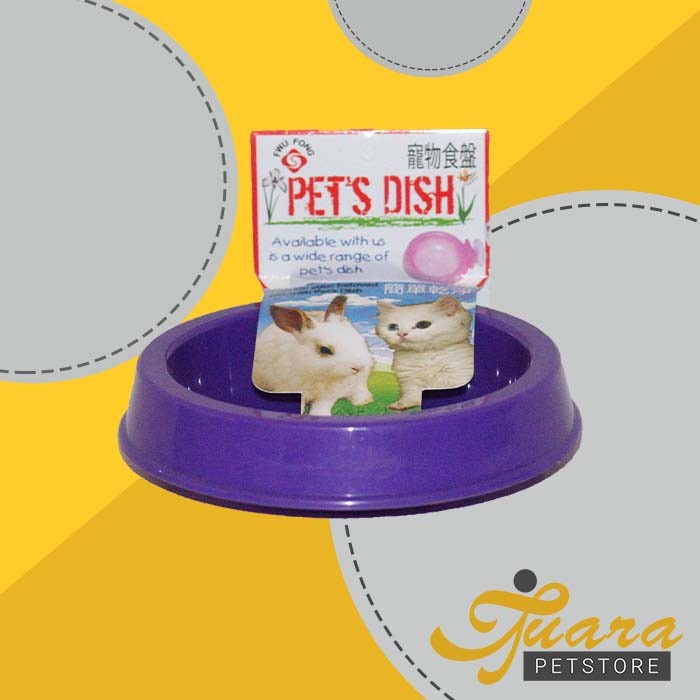 Tempat Makan hewan Gantung PETS DISH bulat pet bowl cat kucing kelinci