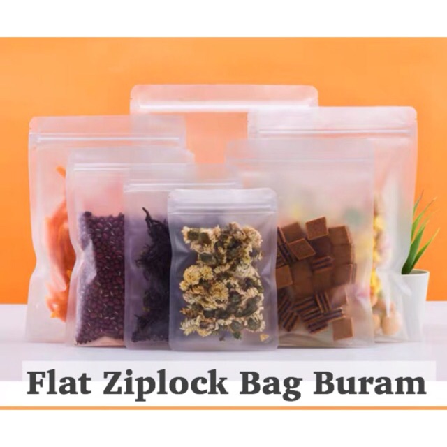 plastik klip flat buram kemasan plastik makanan aksesoris ziplock plastik