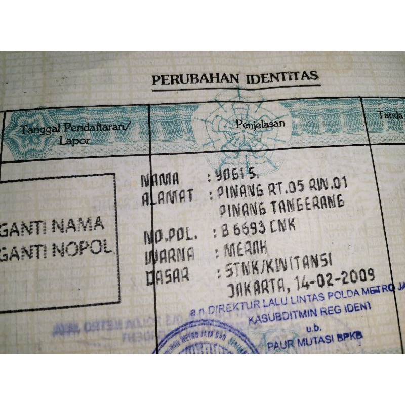surat tiger lawas original