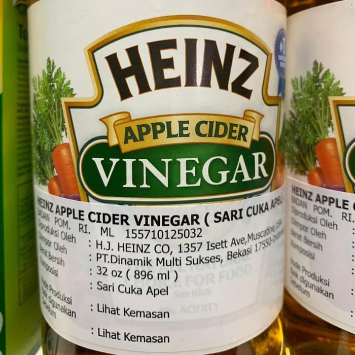 Heinz Apple Cider Vinegar Sari Cuka Apel 896 Ml Shopee Indonesia