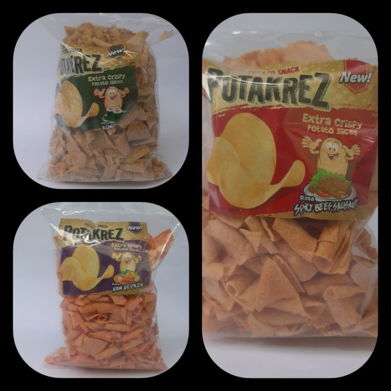 

potakrez 250gr/potakrez rumput laut/potakrez spicy beef/potakrez ayam geprek
