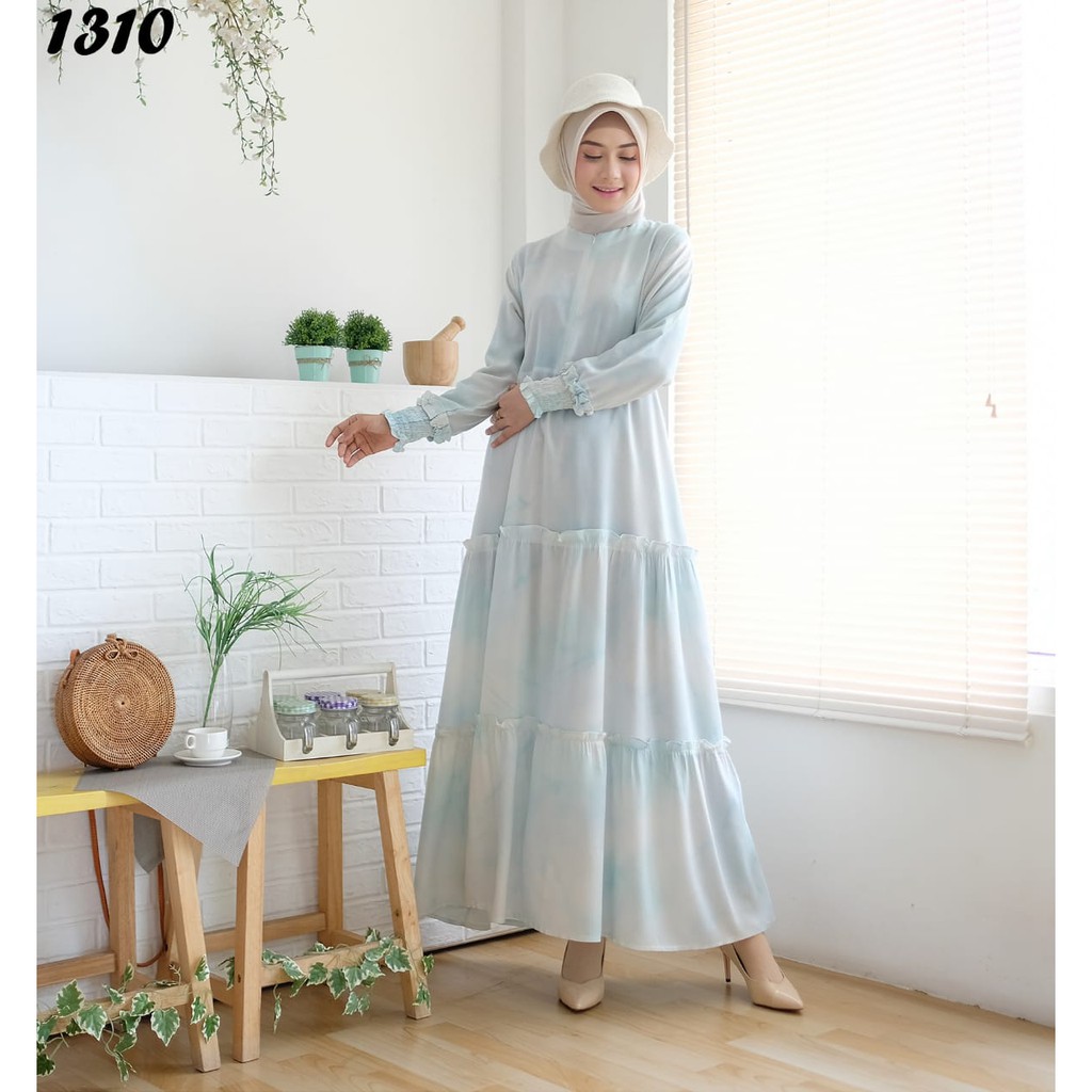Gamis Tie Dye katun rayon