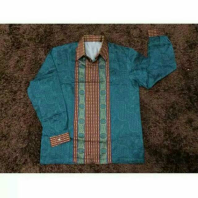 Kemeja tenun baron lengan panjang