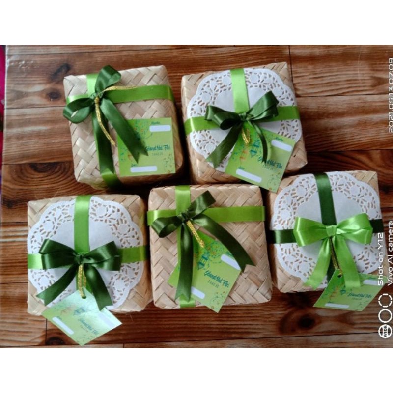 besek bambu nasi 15x15 sepasang