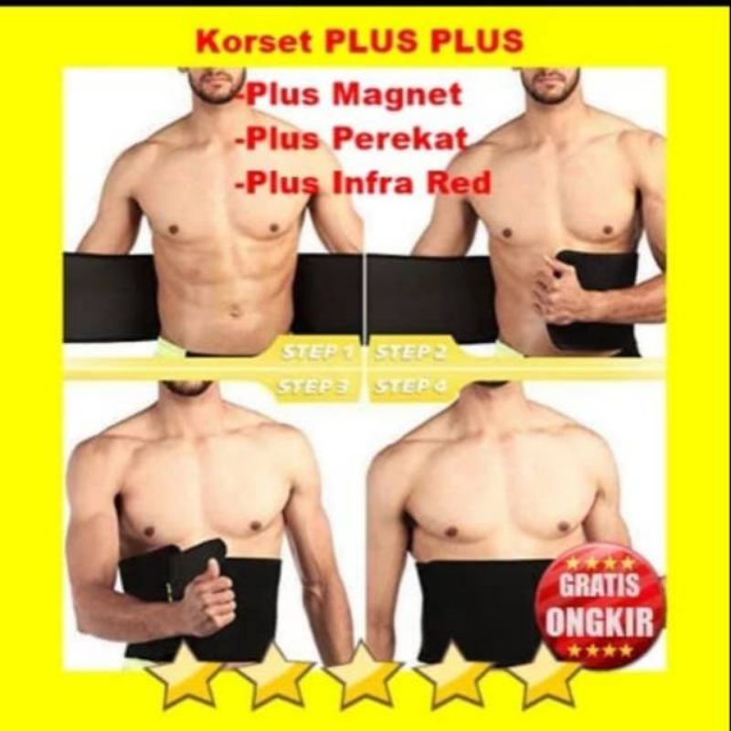 Korset Pelangsing Pria Pelangsing Perut Pembakar Lemak Six Pack