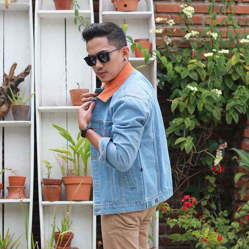 Jaket Dilan Denim Pria Doble Premium / Jaket Jeans Distro Garansi Original