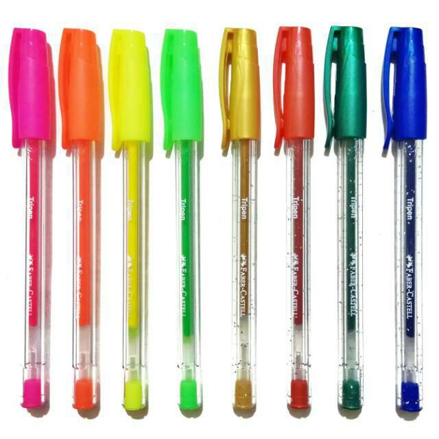 

Pulpen Tripen Neon dan Glitter Faber Castell