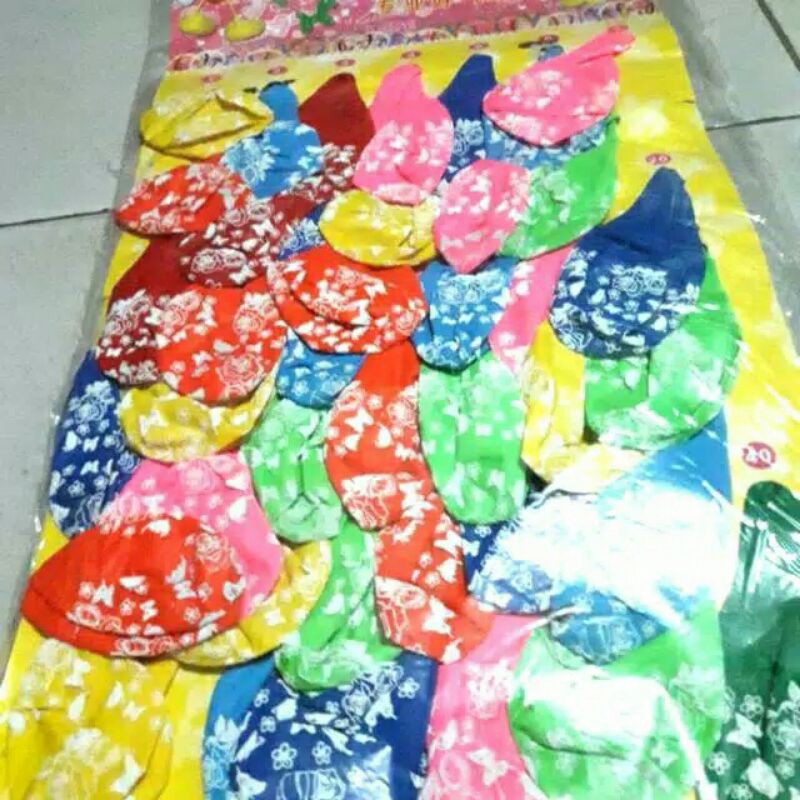 balon  motif / balon latex isi 40 pcs