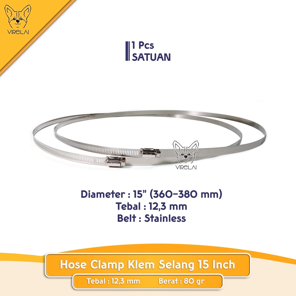 Stainless Klem Selang / Hose Clamp 15&quot; [TW]