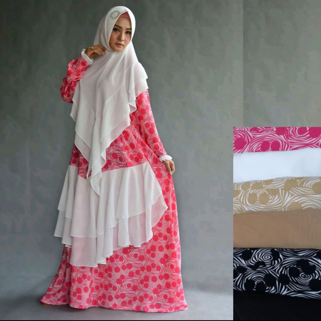 Gamis Mata Sasuke Original Premium Hijab Wanita Cantik Muslimah Syar'i Casual