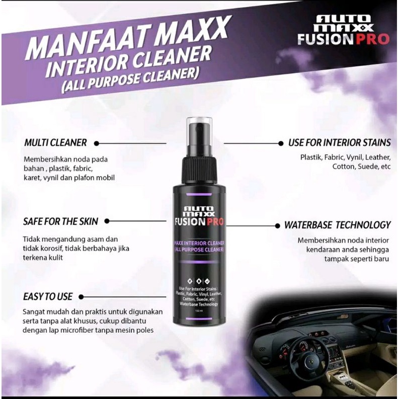 PROMO PAKET AUTOMAXX PREMIUM AUTO CARE UNTUK BODY, KACA, INTERIOR - auto maxx fushion pro car detail