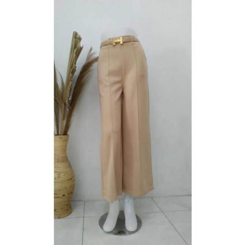 Celana Kulot Panjang Free Belt H//Celana Kulot Scuba Fit To XL//Muat BB 50-70-4