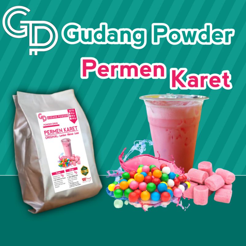 

Bubuk Minuman Permen Karet Pink 250gr - 1 kg