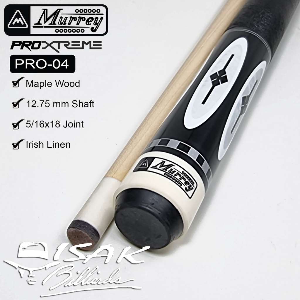 NEW MURREY PRO-4 XTREME POOL CUE - MAPLE BILLIARD CUE STICK STIK BILIAR