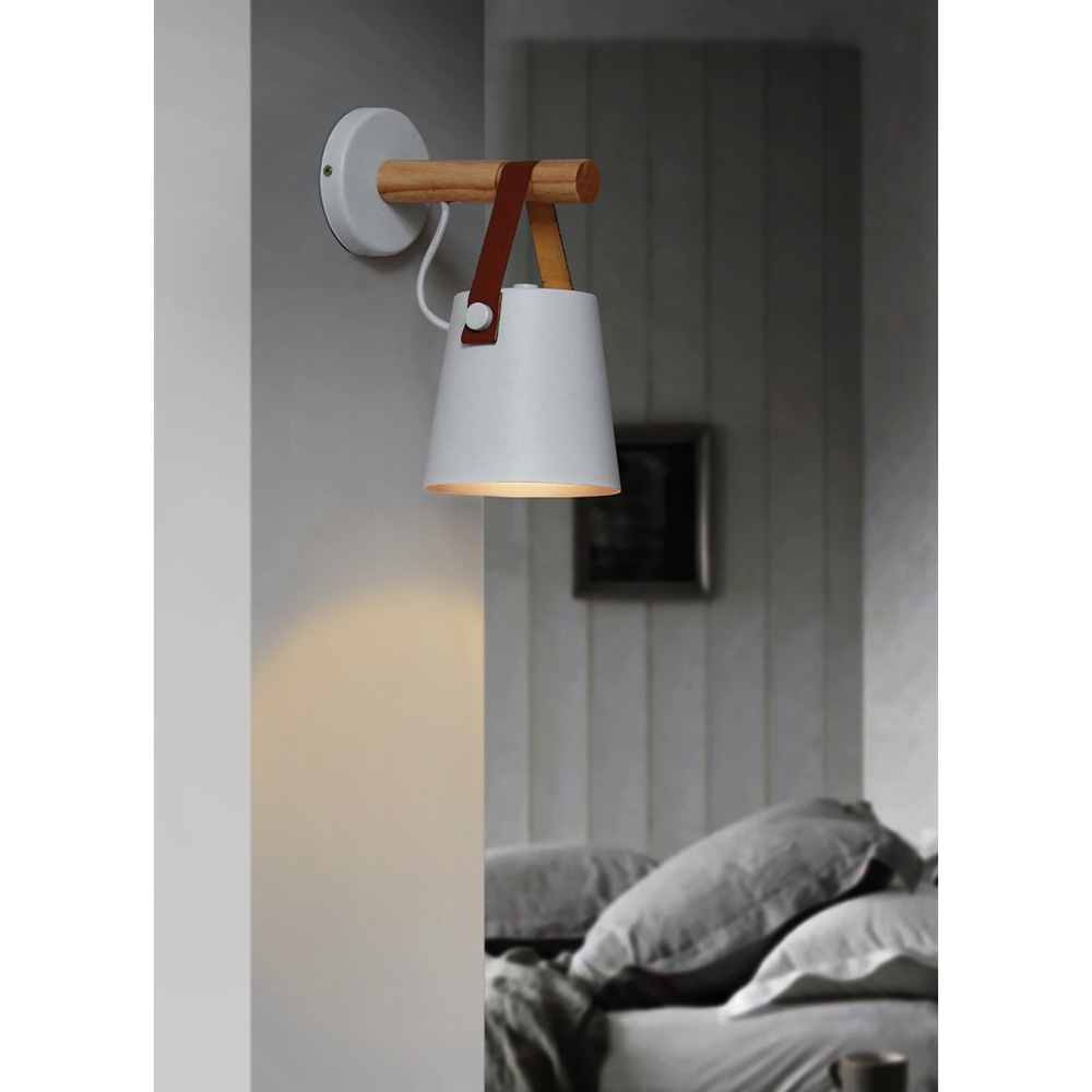 FOYER Cover Lampu Hias Dinding Nordic Living Room Light E27 - F215 white