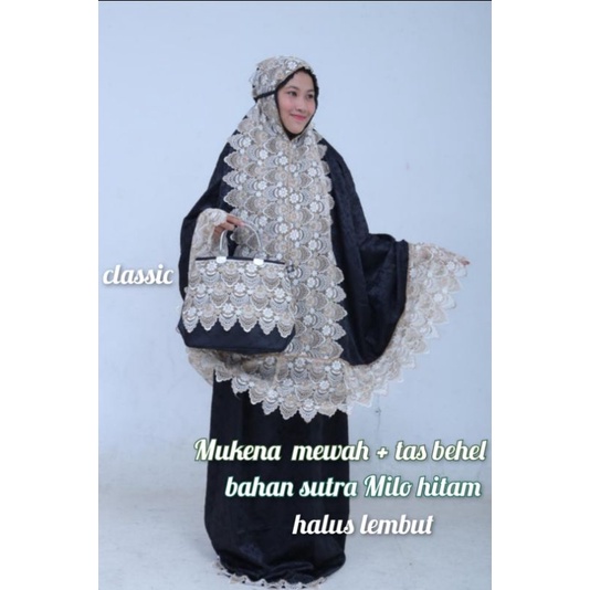 Mukena prada sutra/mukena mewah/ mukena jumbo/ mukena dewasa