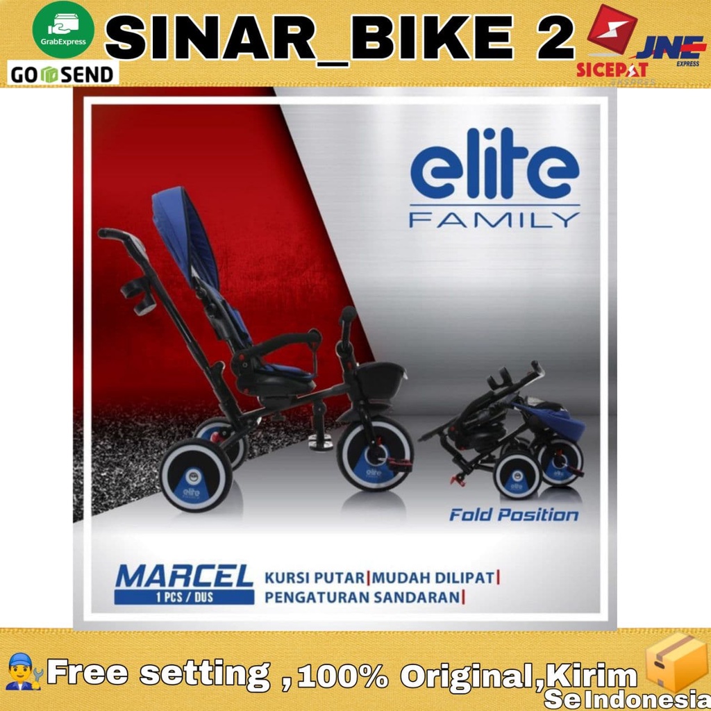 Sepeda Anak Roda Tiga Family Marcel Bisa Dilipat