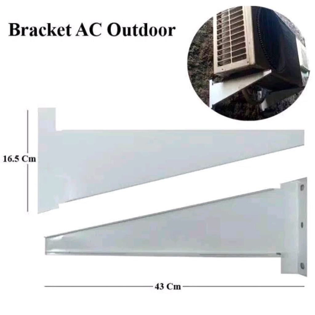 BRACKET AC 1/2 PK 1 PK BRACKET OUTDOOR AC DUDUKAN AC KANAN KIRI &amp; BAUT