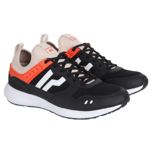 sepatu casual PIERO P20702 JOGGER RS EVO-BLACK/KHAKI BROWN/WHITE