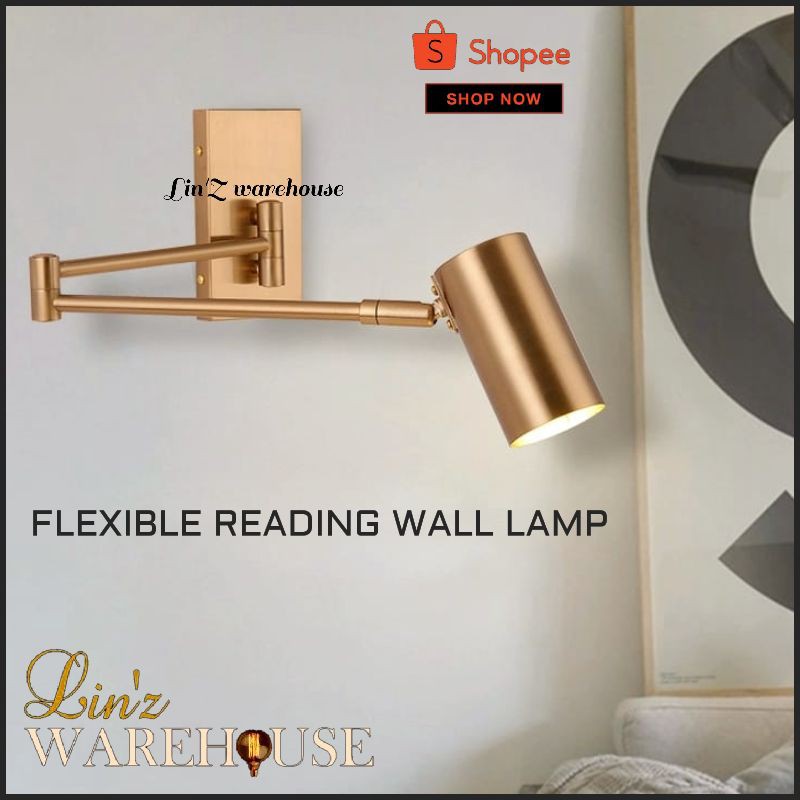 Lampu dinding baca HOTEL MODERN FLEXIBLE GOLD reading wall lamp