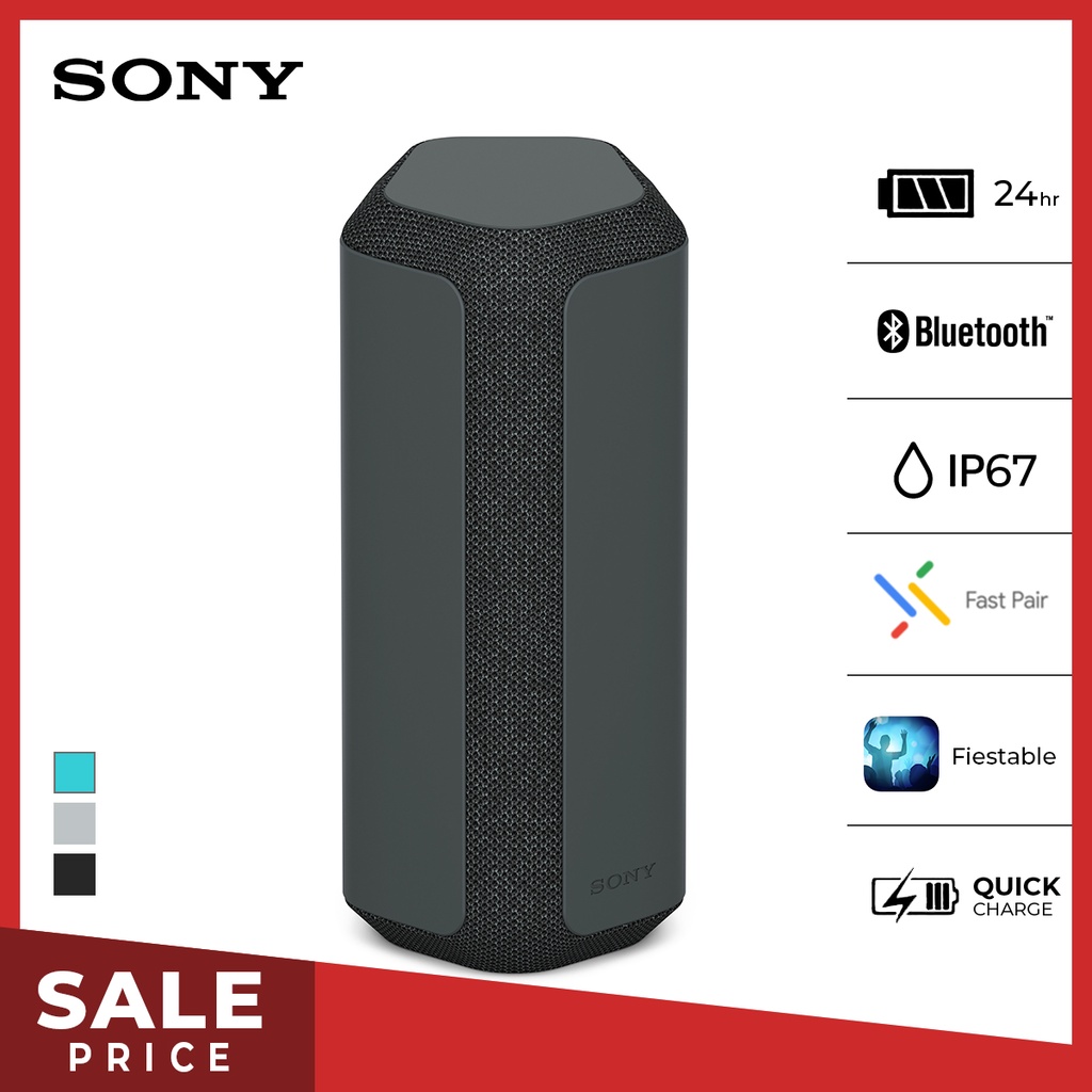 Speaker Sony SRS-XE300 X-Series Speaker Bluetooth Mega Bass Battery Up to 24h For Android &amp; IOS - Black Portable Wireless Speaker