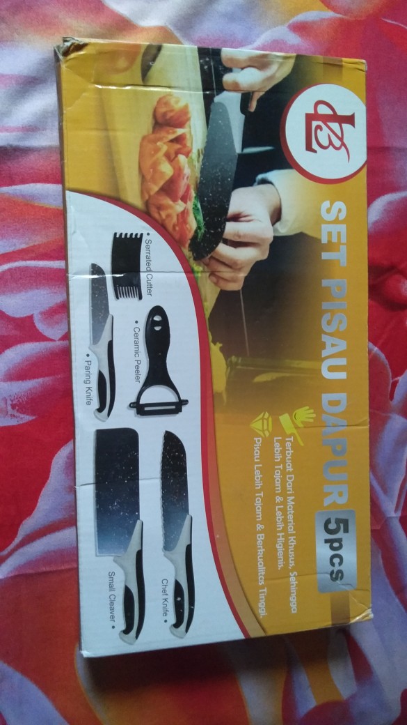 Set Pisau Dapur Isi 5pcs Hitam / Pisau Set 5pcs Murah Grosir