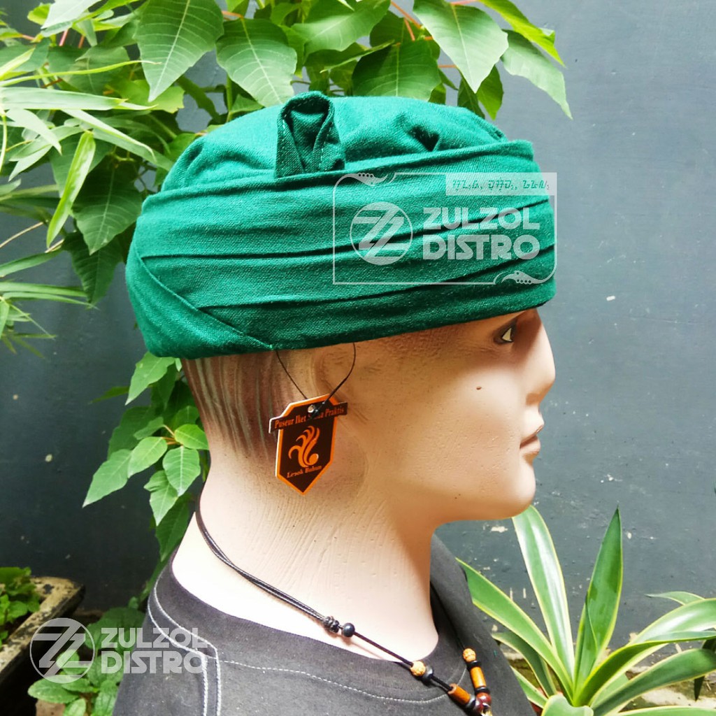 Peci Sorban Hijau Model Iket Candra Sumirat