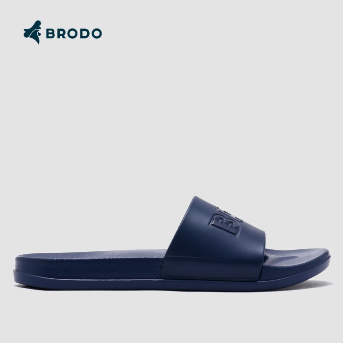 ORIGINAL Sandal Pria BRODO Broslides BRO-DO Full Navy - 37 Asli