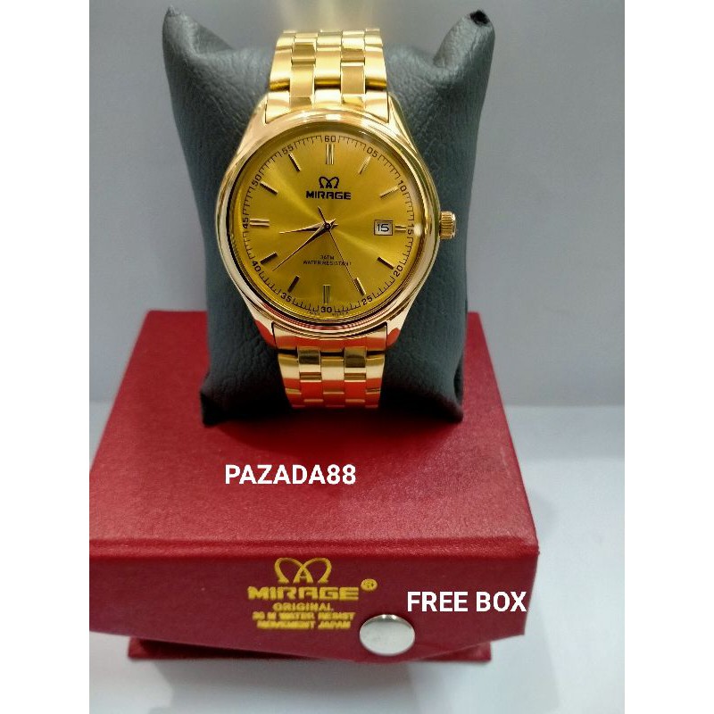 MIRAGE 8300 BRP-M/JAM TANGAN PRIA RANTAI KUNING