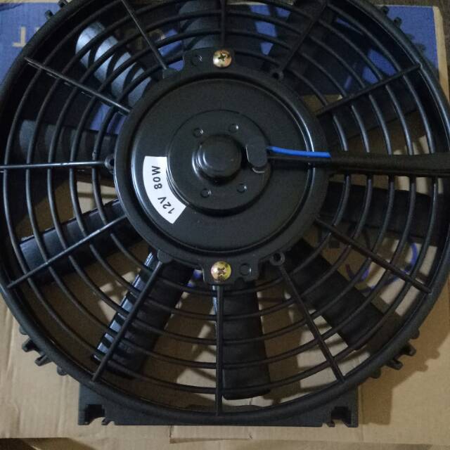 Ekstra fan kipas angin fan universal daun plastik 10inch motor fan universal ac mobil kipas