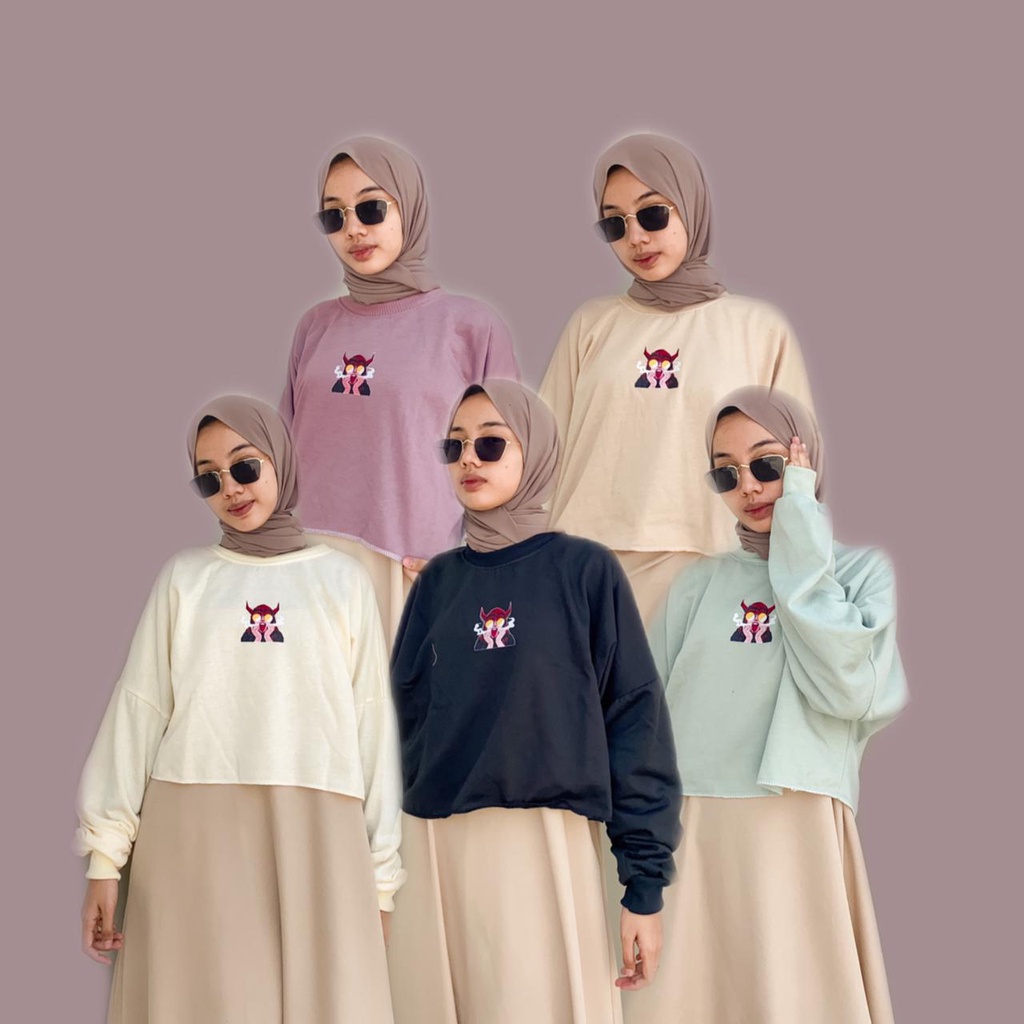 SWEATER LAMINA CROP WANITA ANAIRAOFFICIAL