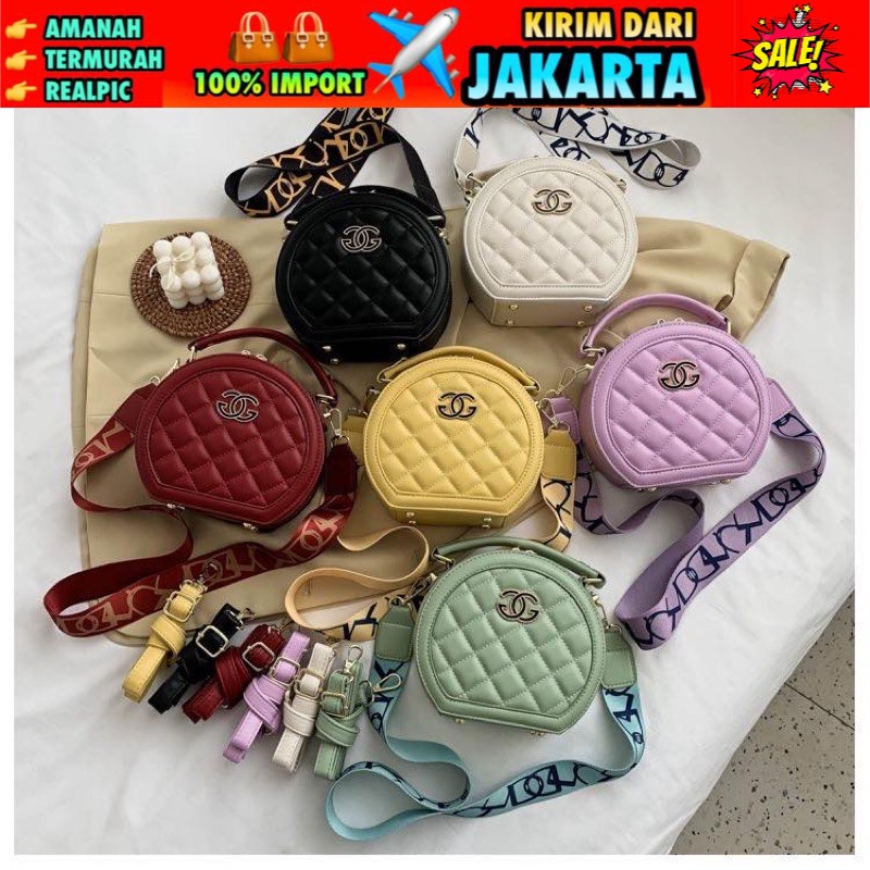 TI 3046 -  TAS SELEMPANG WANITA MURAH IMPORT  BATAM  KOREA - F