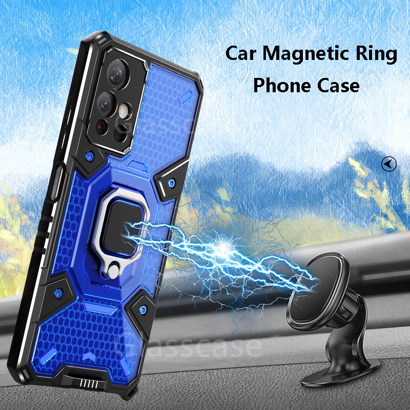 xiaomi redmi note 10 10s 11 11t pro plus 4g 5g phone case fashion armor bumper magnetic ring casing bracket stent protection hard cases shockproof back cover